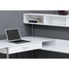 Monarch Specialties Computer Desk, Home Office, Corner, Storage Drawers, L Shape, Work, Laptop, Metal, White, Grey I 7162